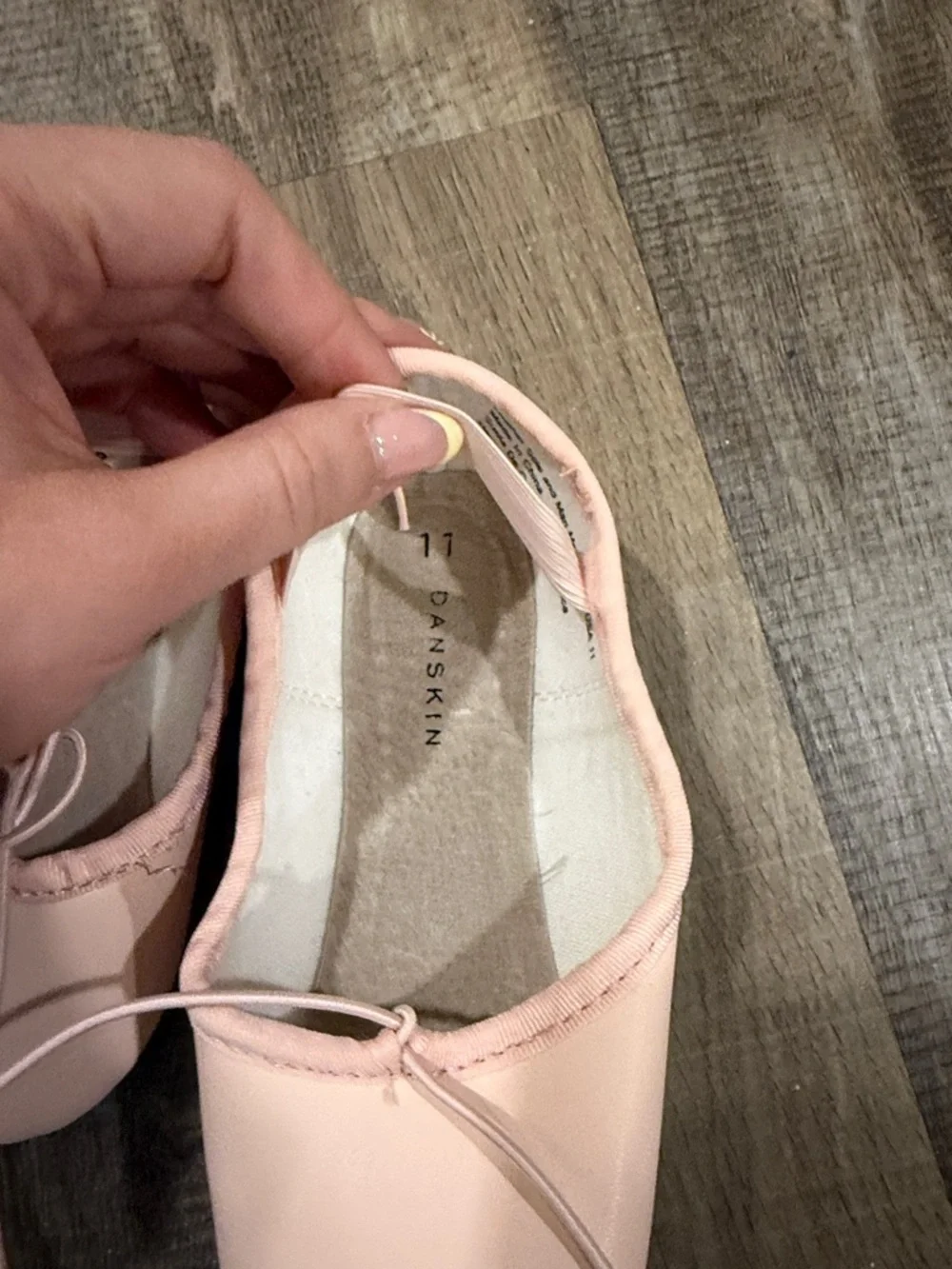 Danskin Pale Pink Kids Ballet Flats with Tie